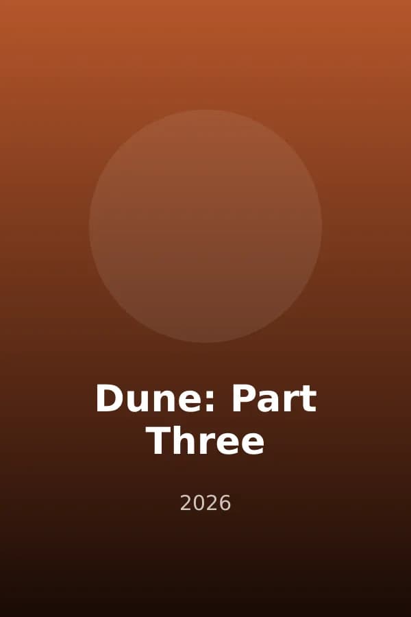 Poster Dune: Part Three (2026)